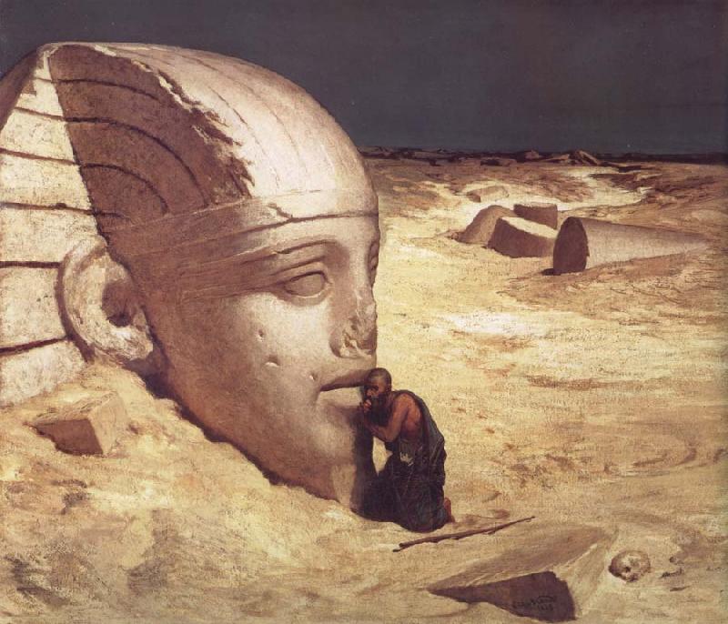 Elihu Vedder The Questioner of the Sphinx oil painting image